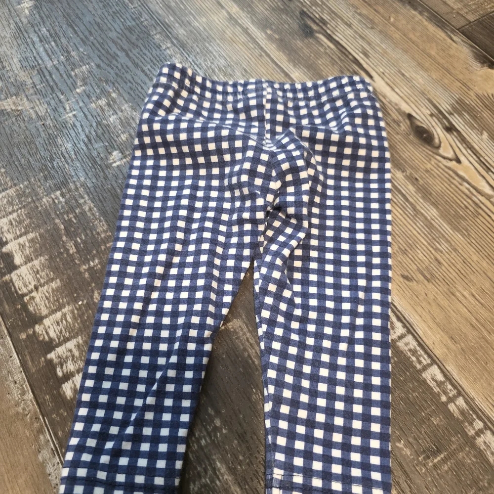 Carter's Navy and White Checkered Leggings
